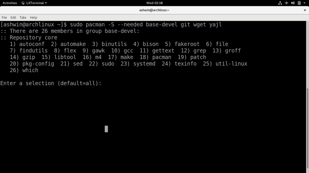 install yaourt in arch linux